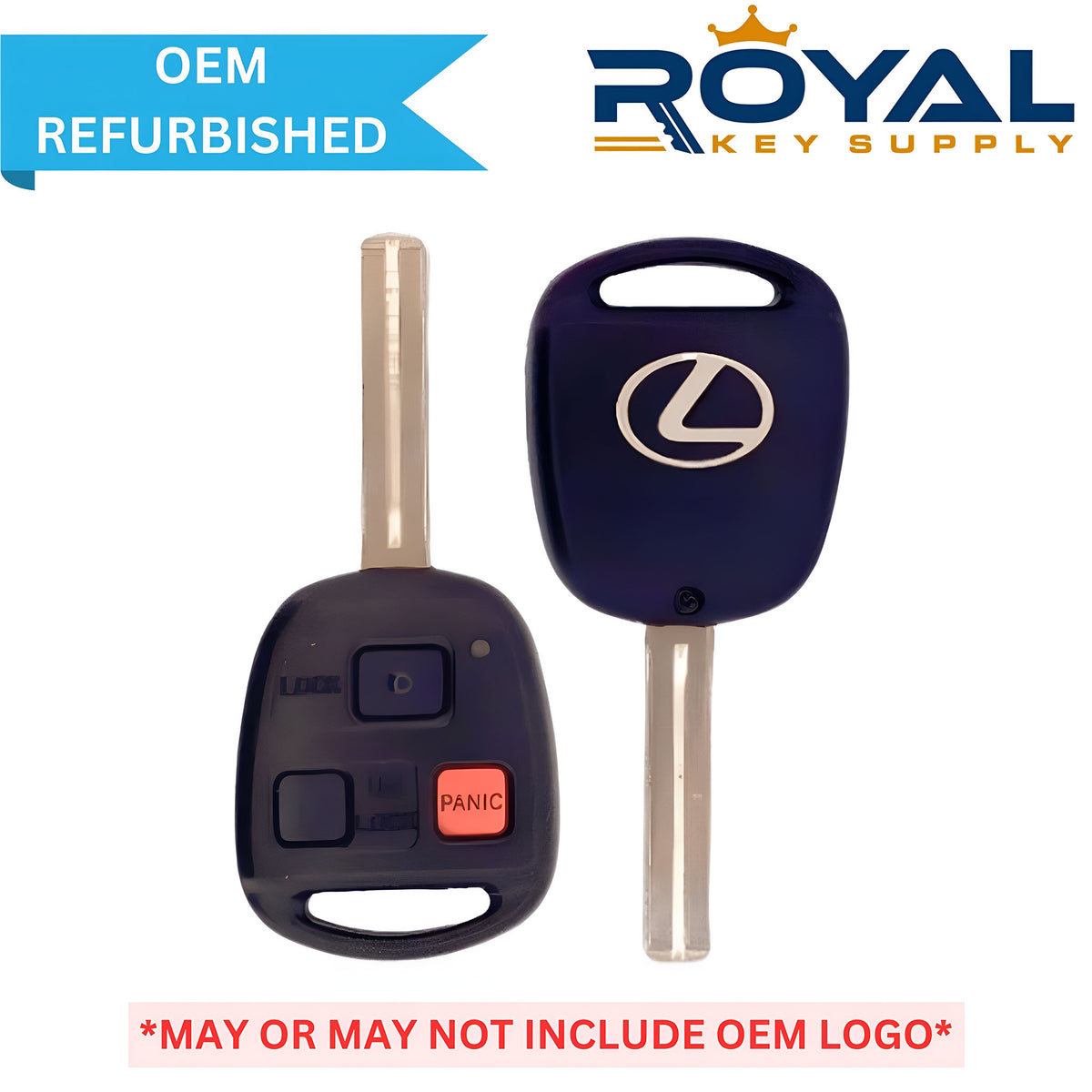 Lexus Refurbished 2003-2008 GX470, LX470 Remote Head Key 3B FCCID: HYQ1512V PN# 89070-60801 - Royal Key Supply