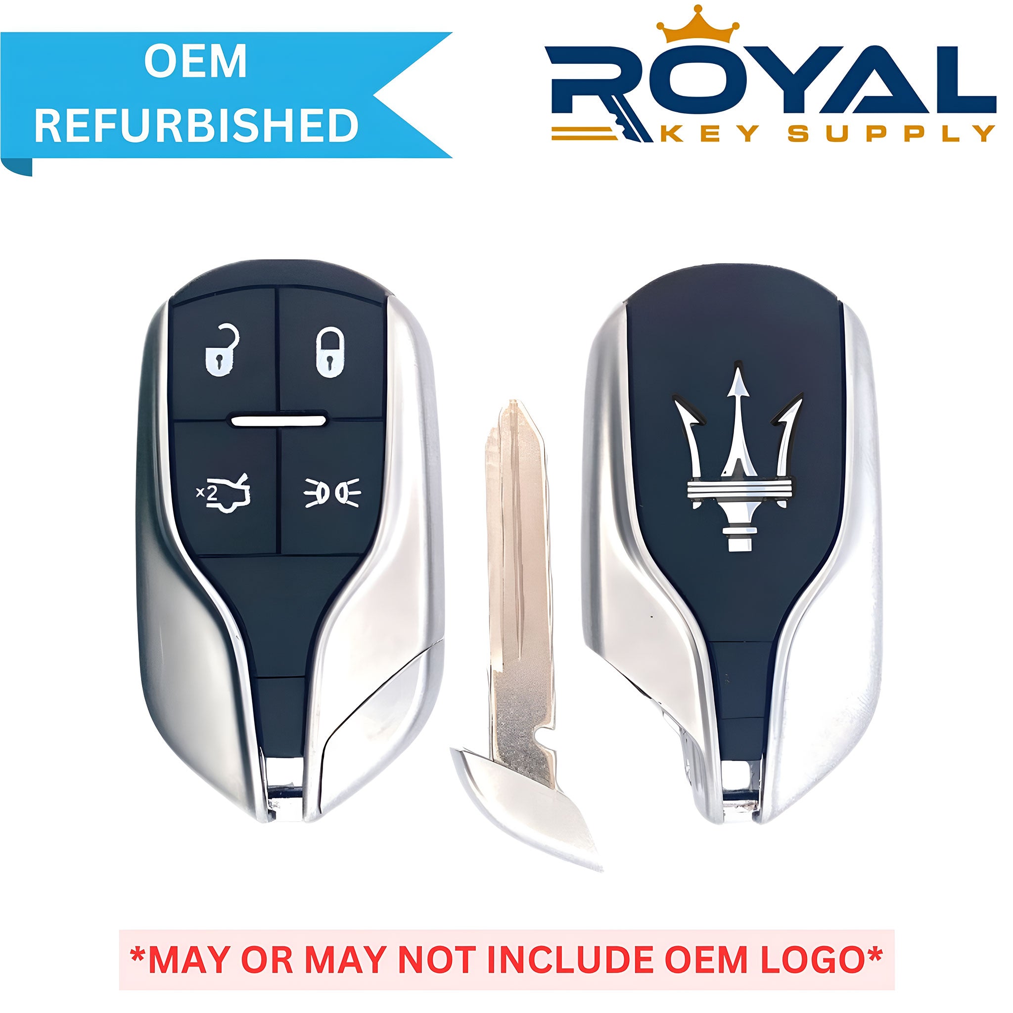 Maserati Refurbished 2014-2016 Ghibli, Quattroporte Smart Key 4B Trunk/HIGH-BEAM FCCID: M3N-7393490 PN# 670019938 - Royal Key Supply