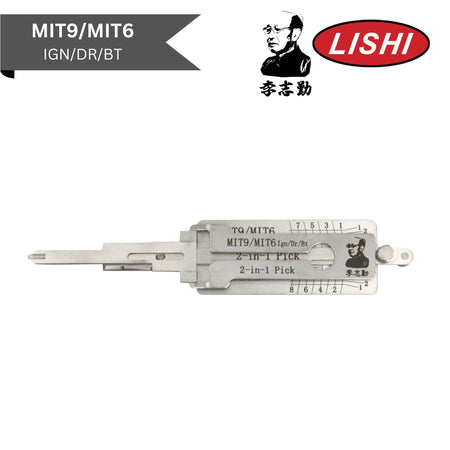 Original Lishi - Mitsubishi MIT9/MIT6 - 2-In-1 Pick/Decoder - Twin Lifter  - AG - Royal Key Supply