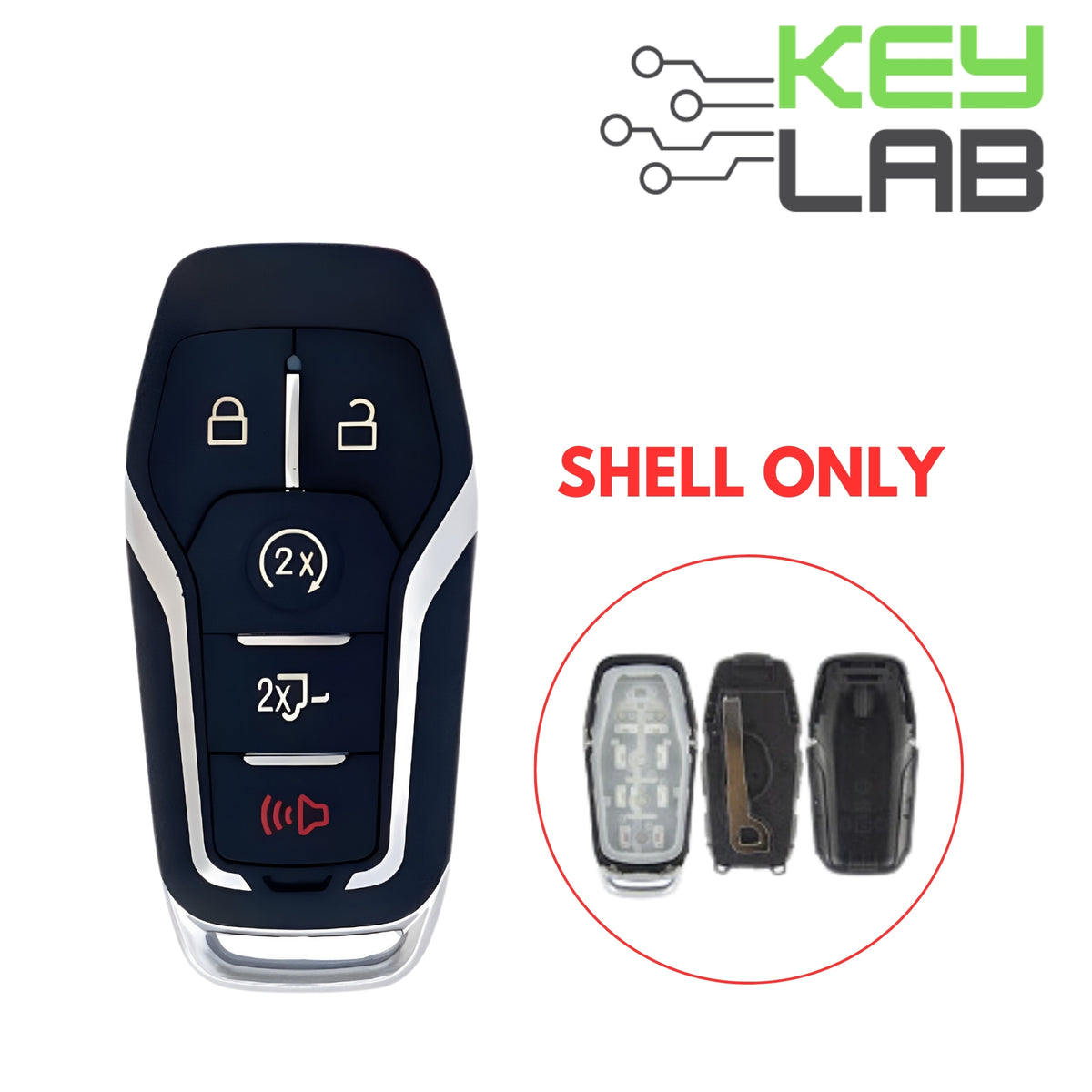 Ford 2015-2017 Smart Key 5B SHELL for M3N-A2C31243300 - Royal Key Supply