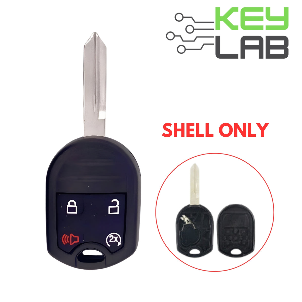 Ford 2009-2017 Remote Head Key SHELL for CWTWB1U793 - Royal Key Supply