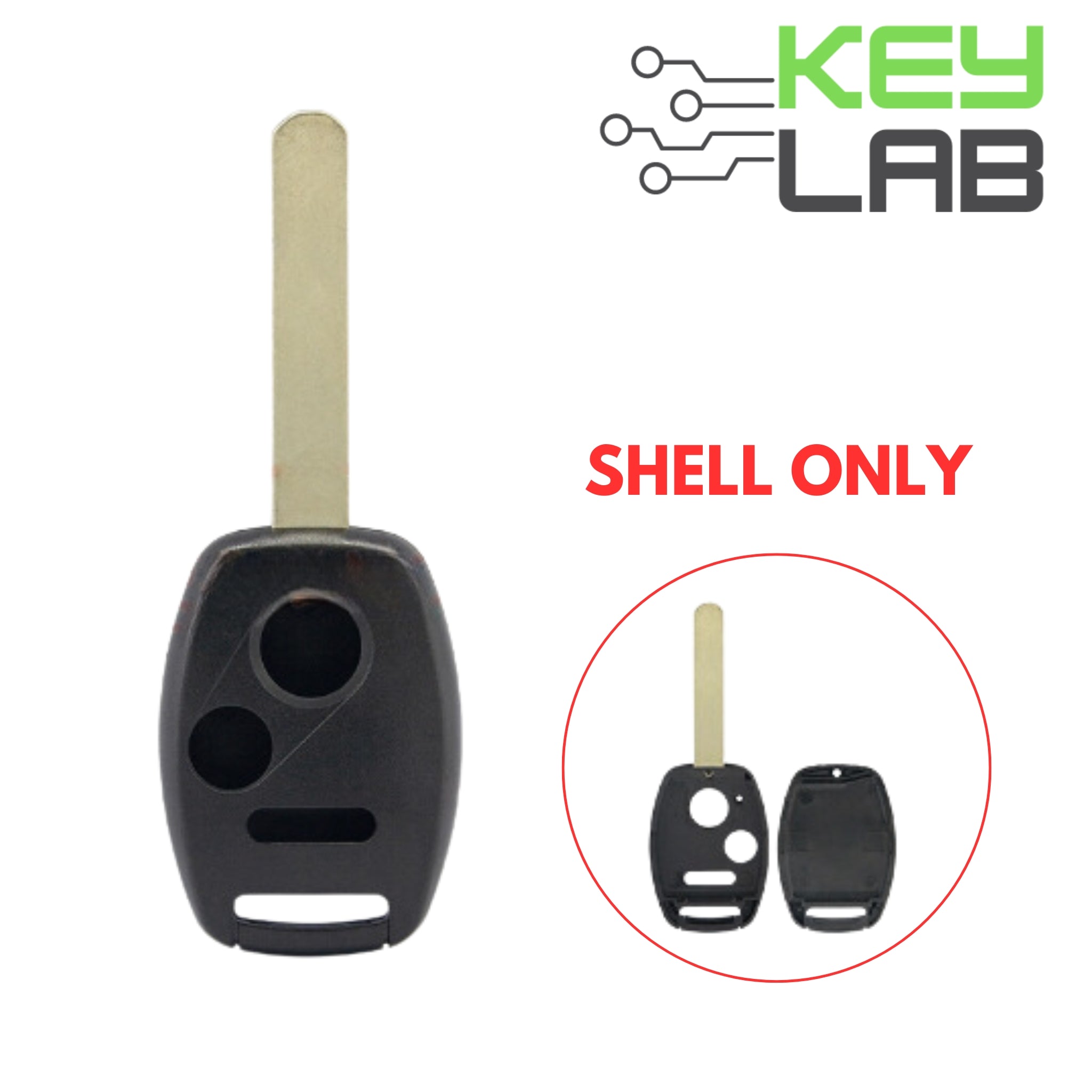Honda 2006-2013 Remote Head Key SHELL for MLBHLIK-1T (w/o Chip Room) - Royal Key Supply