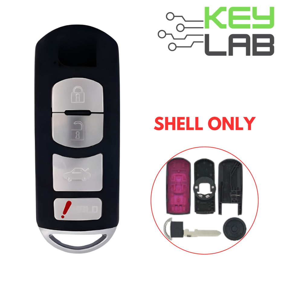 Mazda 2010-2019 Smart Key SHELL for WAZSKE13D01/WAZSKE13D02 - Royal Key Supply
