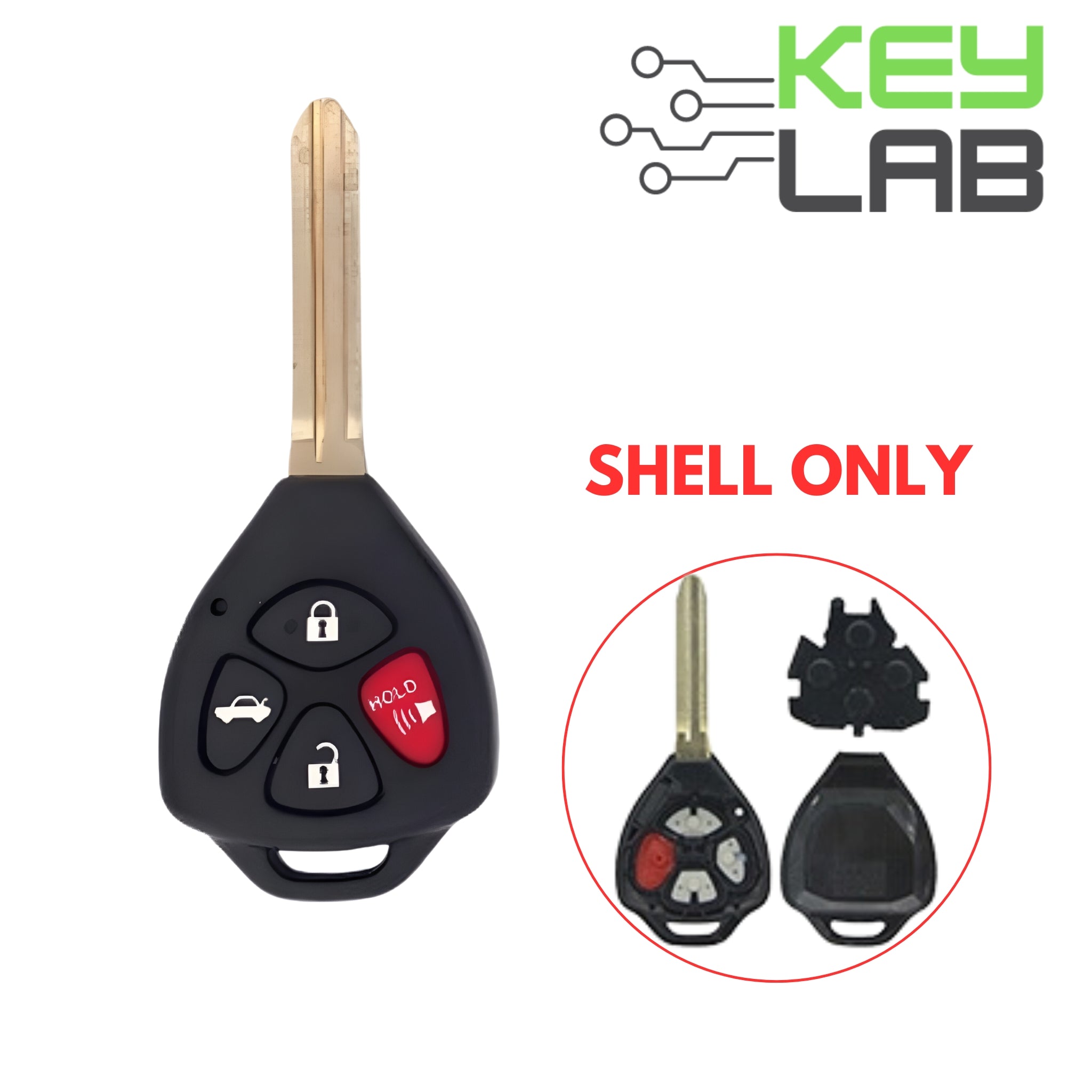 Toyota 2005-2019 Remote Head Key SHELL for HYQ12BBY - Royal Key Supply
