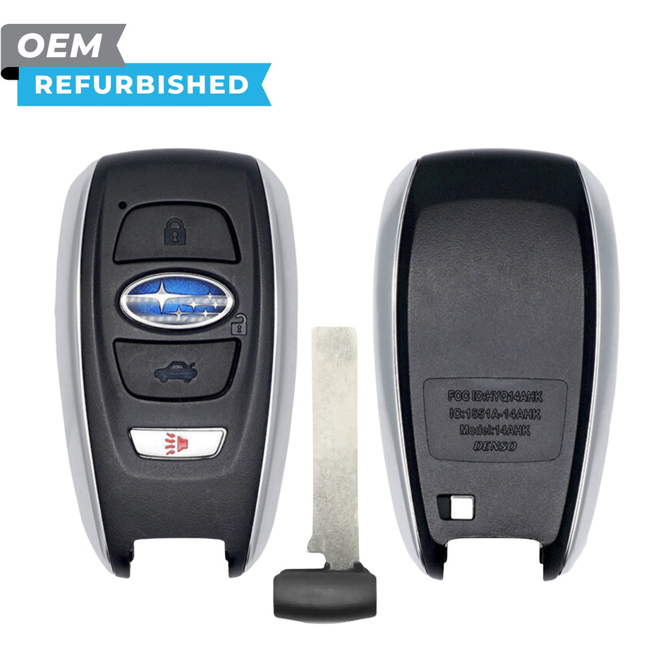 Subaru Refurbished 2014-2020 BRZ, Forester, Outback, Impreza, Legacy, WRX Smart Key 4B Trunk FCCID: HYQ14AHC PN# 88835-AL04A