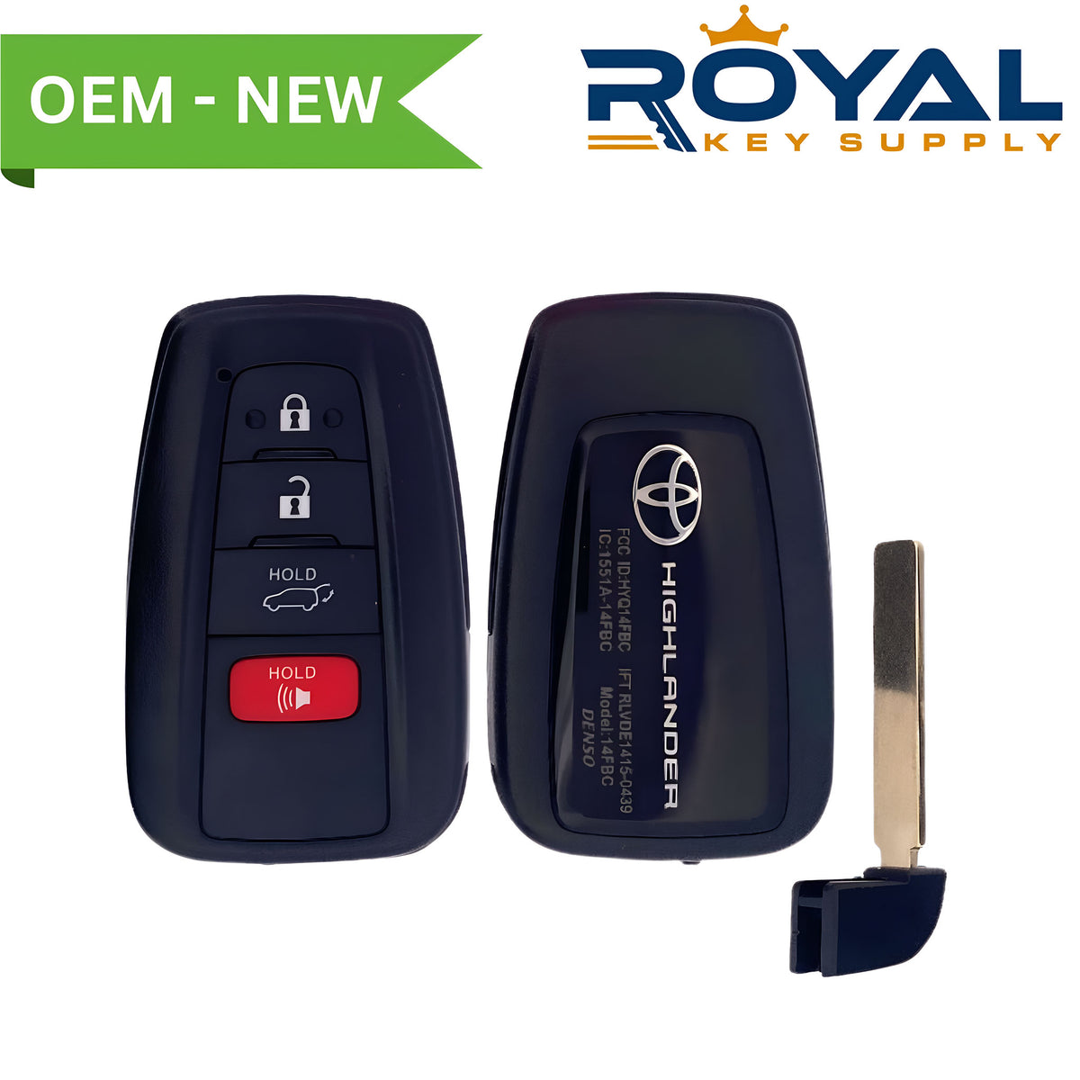 Toyota New OEM 2021-2023 Highlander, Smart Key 4B Hatch FCCID: HYQ14FLA PN# 8990H-0E370 - Royal Key Supply