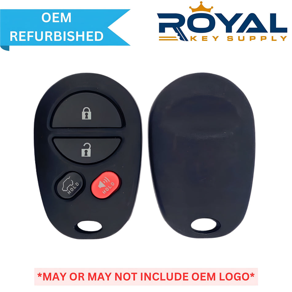 Toyota Refurbished 2007-2012 Highlander Keyless Entry Remote 4B Hatch Glass FCCID: GQ43VT20T PN# 89742-0W011 - Royal Key Supply