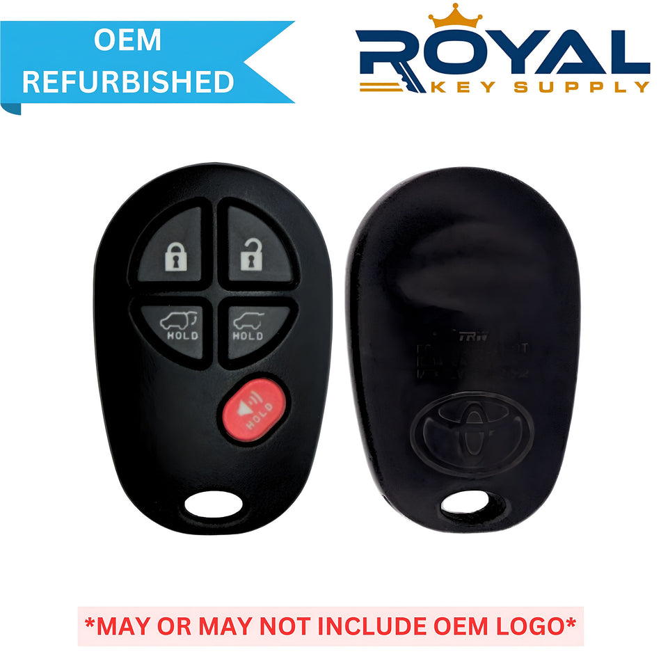 Toyota Refurbished 2008-2013 Highlander Keyless Entry Remote 5B Hatch/Hatch Glass FCCID: GQ43VT20T PN# 89742-0W021 - Royal Key Supply