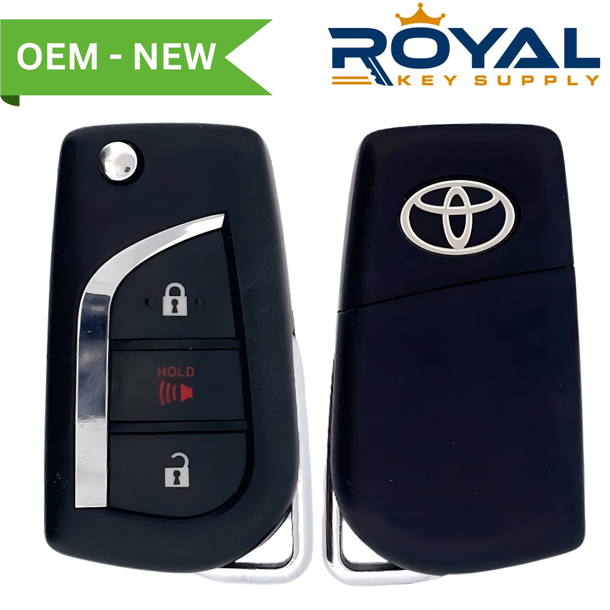 Toyota New OEM 2020-2022 C-HR, Remote Flip Key 3B FCCID: MOZB3F2F2L PN# 89070-10082 - Royal Key Supply