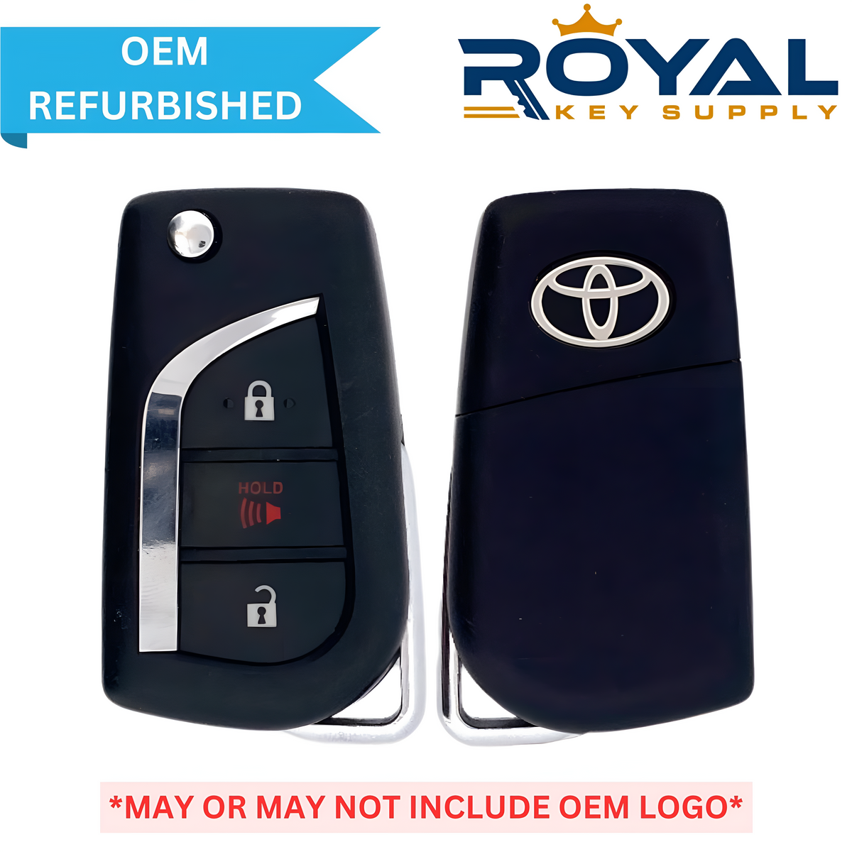 Toyota Refurbished 2020-2022 C-HR, Remote Flip Key 3B FCCID: MOZB3F2F2L PN# 89070-10082 - Royal Key Supply