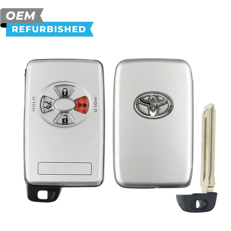 Llave inteligente original reacondicionada para Toyota Avalon 2005-2007, 4 botones con maletero, FCCID: HYQ14AAF, N.º de pieza: 89904-07030