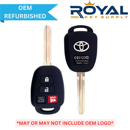 Toyota Refurbished 2013-2019 RAV4 Remote Head Key 4B Hatch FCCID: GQ4-52T PN# 89070-0R100 - Royal Key Supply