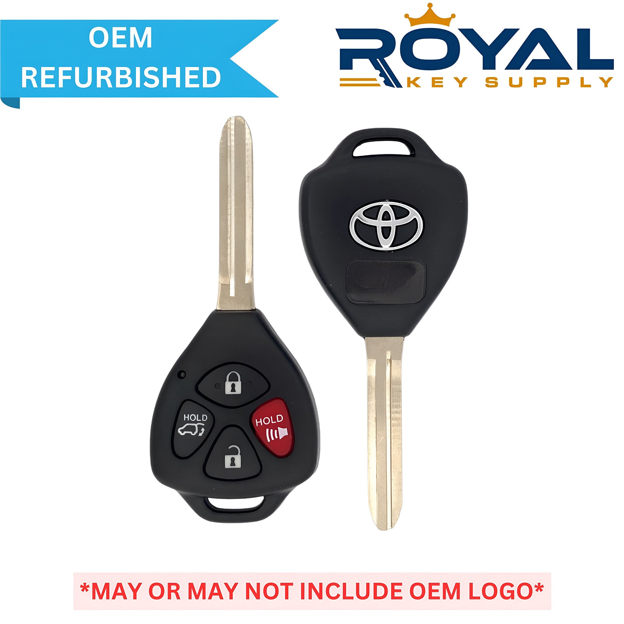 Toyota Refurbished 2009-2013 Venza, Remote Head Key 4B Hatch FCCID: GQ4-29T PN# 89070-0T040 - Royal Key Supply