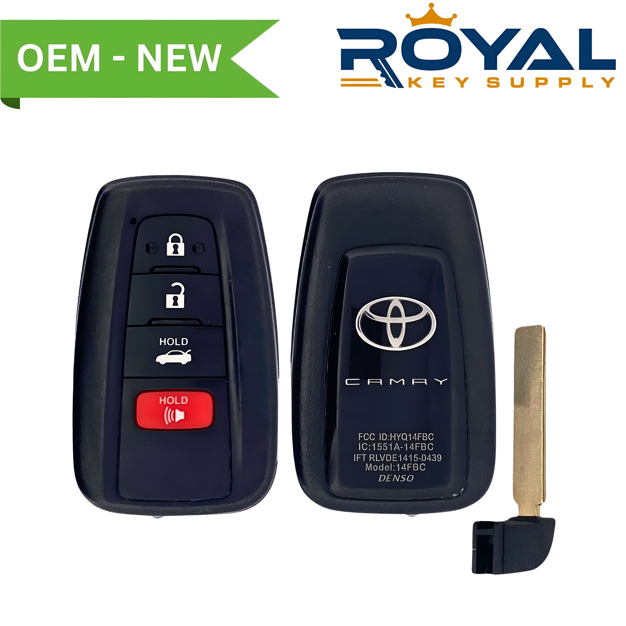 Toyota New OEM 2018-2024 Camry Smart Key 4B Trunk FCCID: HYQ14FBC-0351 PN# 89904-06220, 89904-06240, 89904-06200 - Royal Key Supply