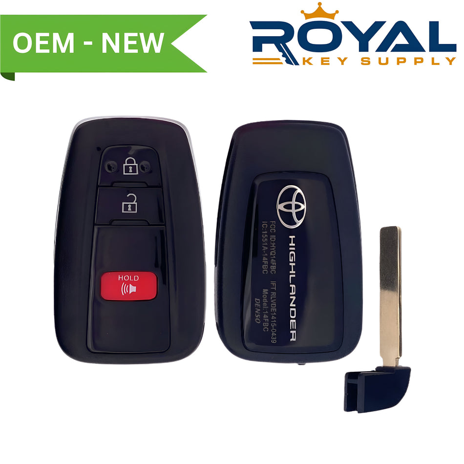 Toyota New OEM 2020-2022 Highlander, Smart Key 3B FCCID: HYQ14FBC (0351) PN# 8990H-0E010 - Royal Key Supply