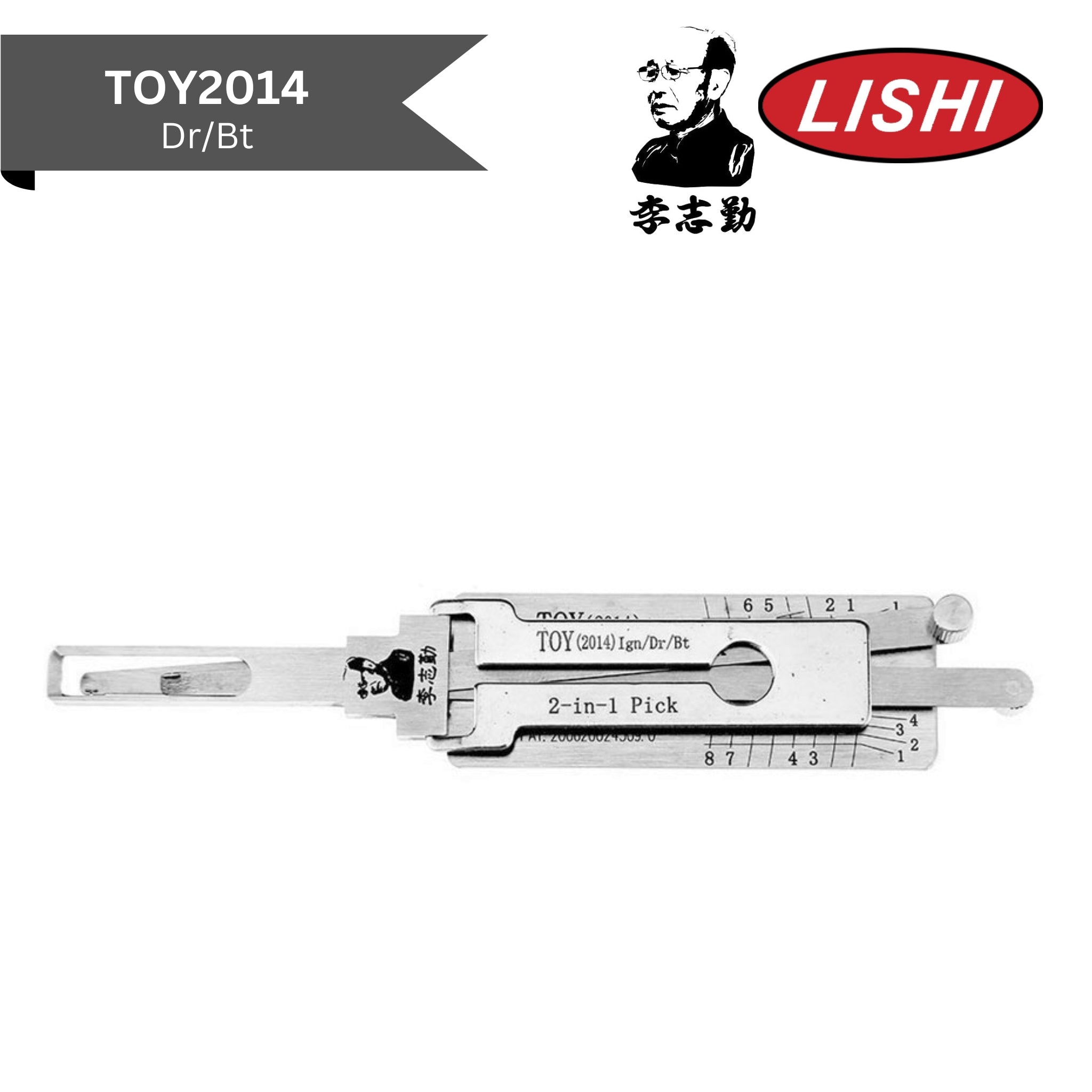 Original Lishi - Toyota TOY2014 - 2-in-1 Pick/Decoder - AG - Royal Key Supply