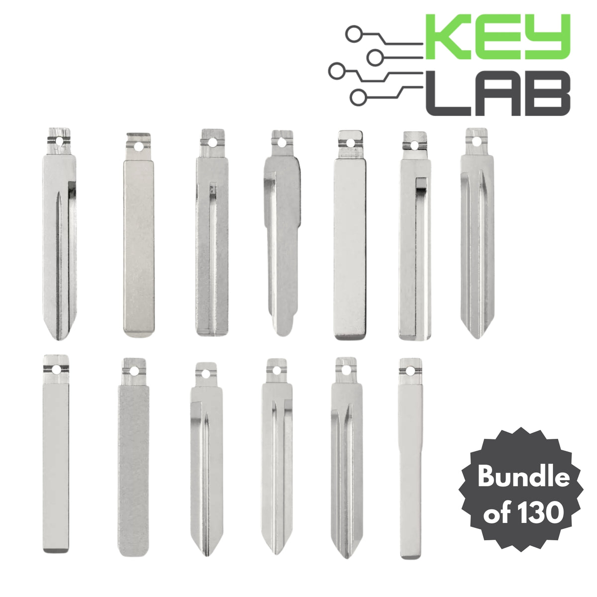 Universal Smart Key Blades + Storage Case (Bundle of 130) for Autel iKey - Royal Key Supply