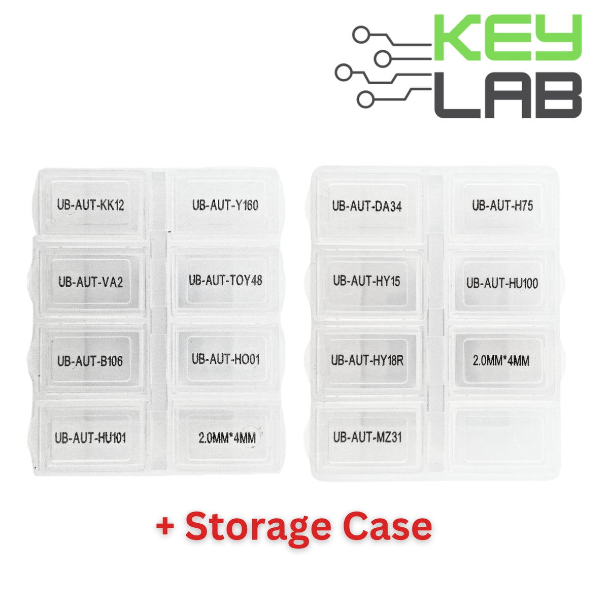 Universal Smart Key Blades + Storage Case (Bundle of 130) for Autel iKey - Royal Key Supply