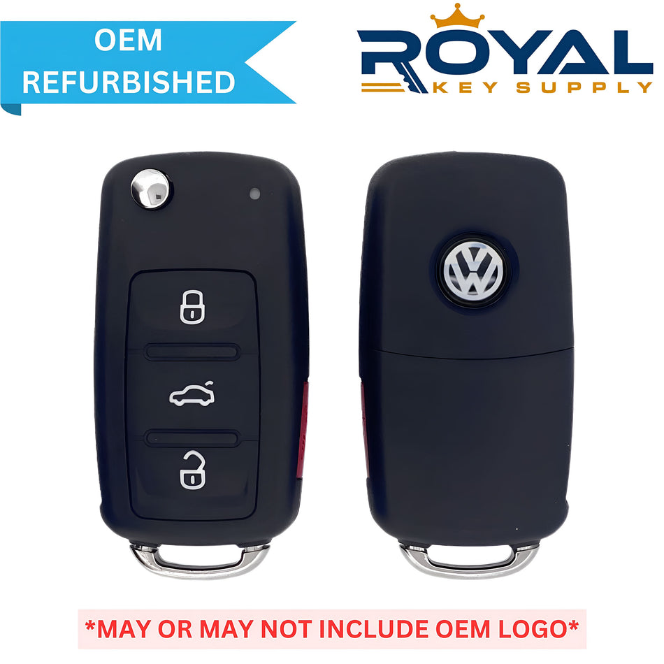 Volkswagen Refurbished 2011-2016 Beetle/GTI Remote Flip Key 4B FCCID: NBG010180T PN# 5K0837202AE - Royal Key Supply