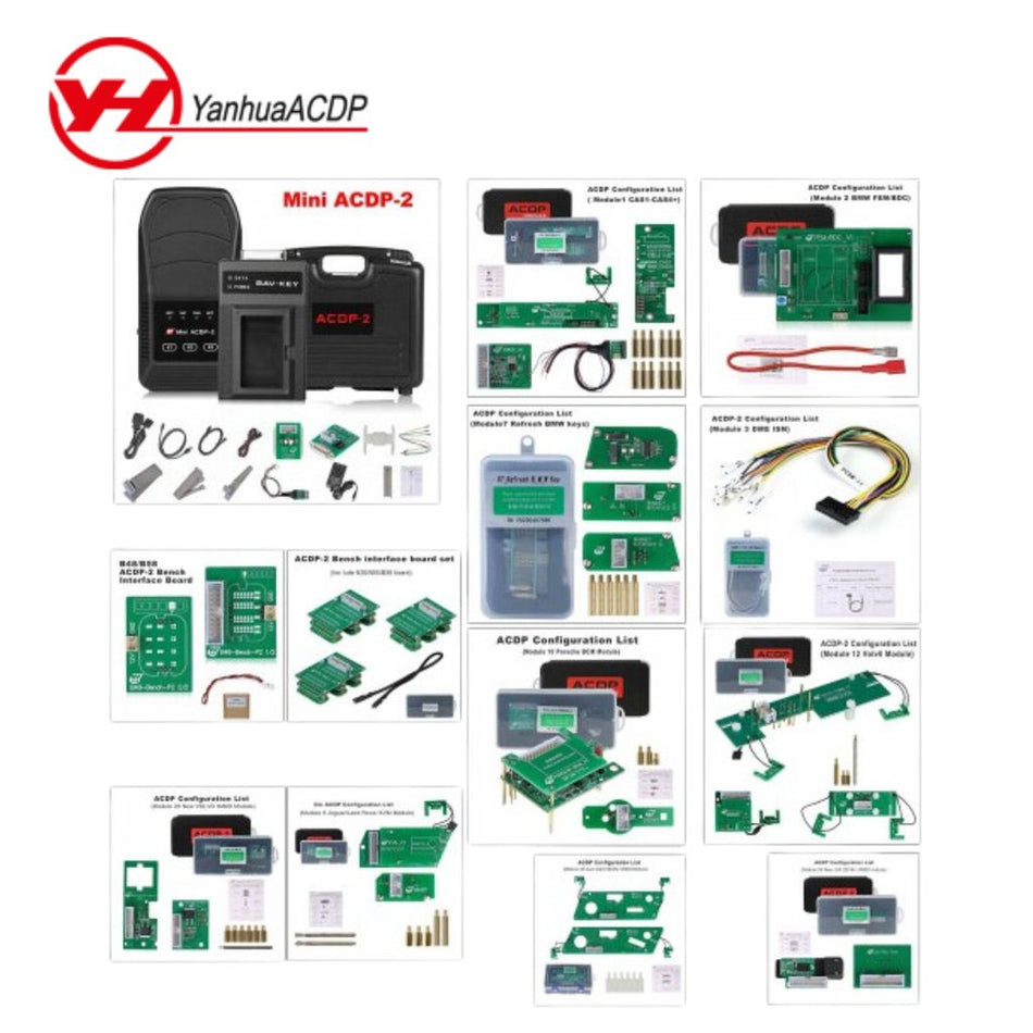 Yanhua - ACDP 2 IMMO Locksmith Package with Module (1/2/3/7/9/10/12/20/24/29) For BMW/Land Rover/Porsche/Volvo/Audi