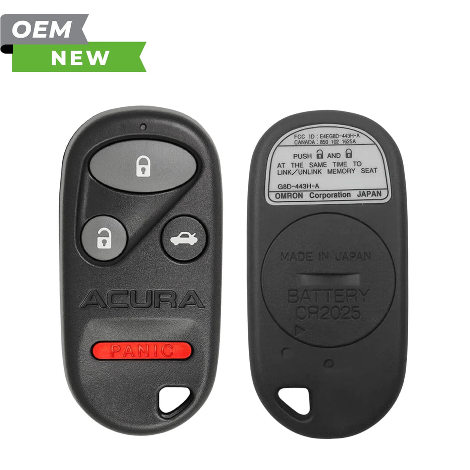 Acura New OEM 1996-2001 RL Keyless Entry Remote 4 Button FCCID: CWT72147KA PN 72147-SZ3-A02 - Royal Key Supply