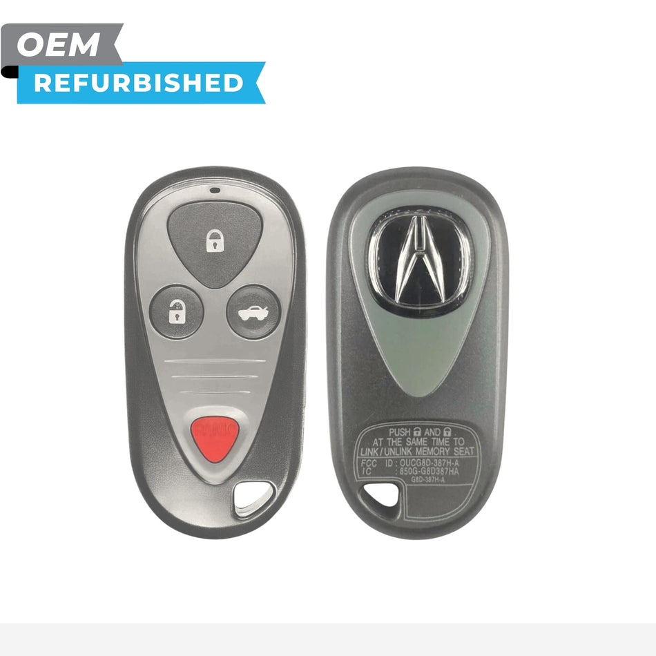 Acura Refurbished 2004-2008 TL, TSX Keyless Entry Remote 4B Trunk FCCID: OUCG8D-387H-A PN 72147-SEP-A52 - Royal Key Supply