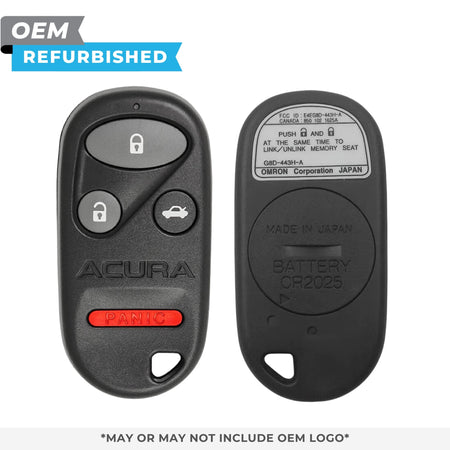 Acura Refurbished OEM 1996 - 2001 RL Keyless Entry Remote 4 Button FCCID: CWT72147KA PN 72147 - SZ3 - A02 - Royal Key Supply