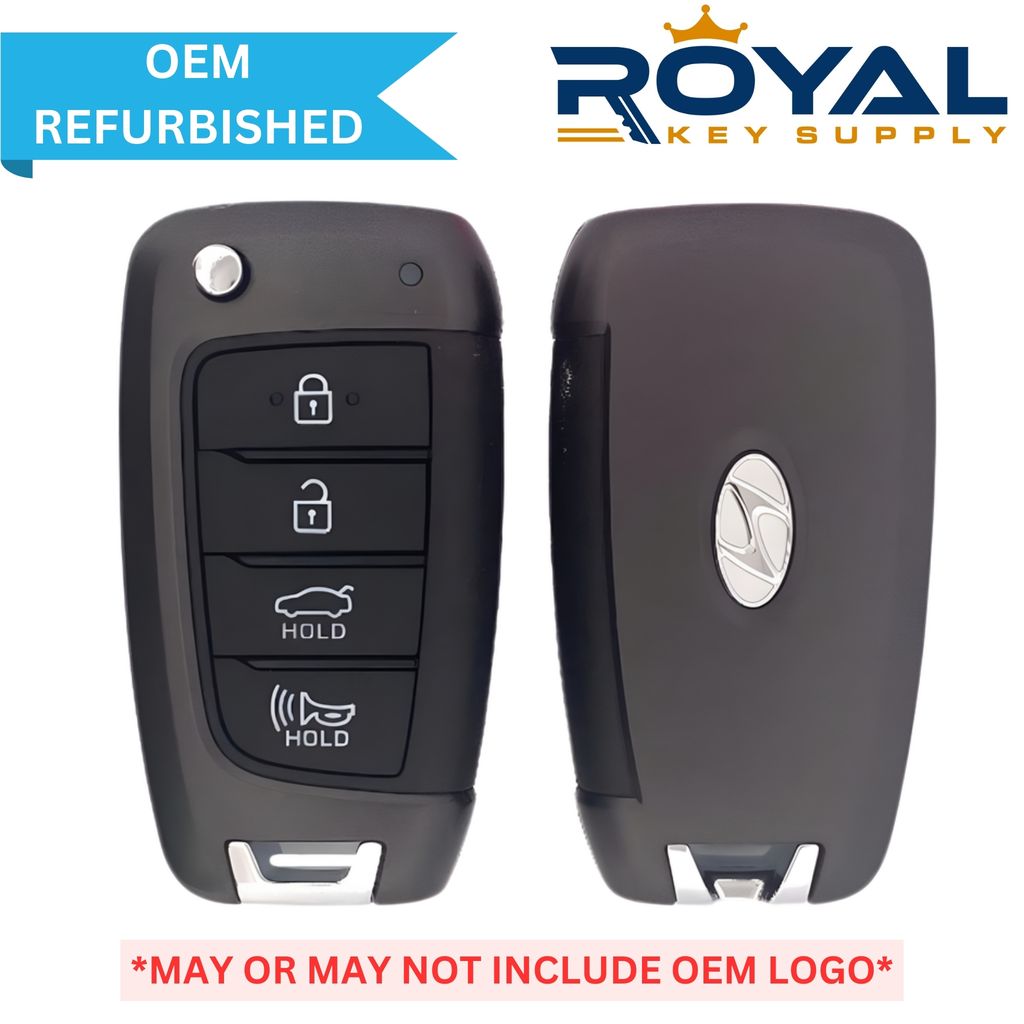 Hyundai Refurbished OEM 2021-2023 Elantra Remote Flip Key (w/ Chip) 4B Trunk FCCID: NYOMBEC4TX2004 PN# 95430-AA100 - Royal Key Supply
