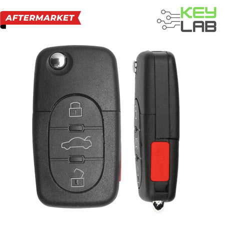 Audi Aftermarket 1997 - 2005 A4, A6, A8 Remote Flip Key 4B Trunk FCCID: MYT8Z0837231 PN 4D0 - 837 - 231E - Royal Key Supply