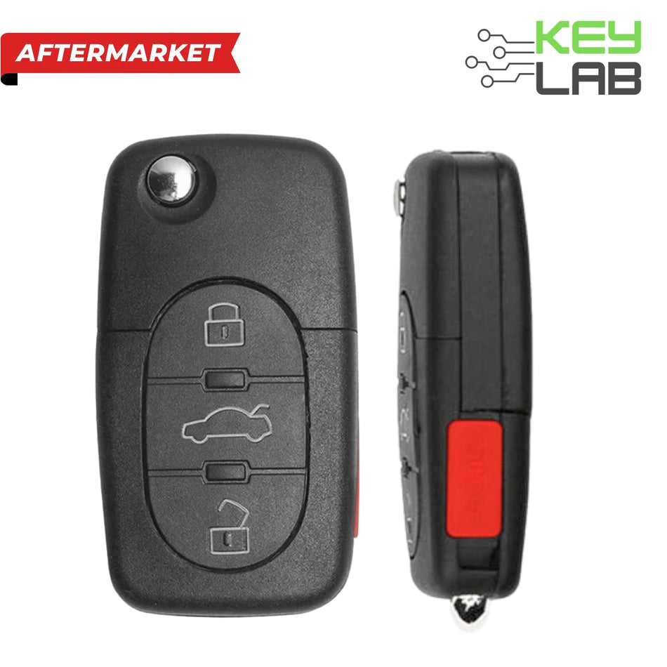 Audi Aftermarket 1997 - 2005 A4, A6, A8 Remote Flip Key 4B Trunk FCCID: MYT8Z0837231 PN 4D0 - 837 - 231E - Royal Key Supply