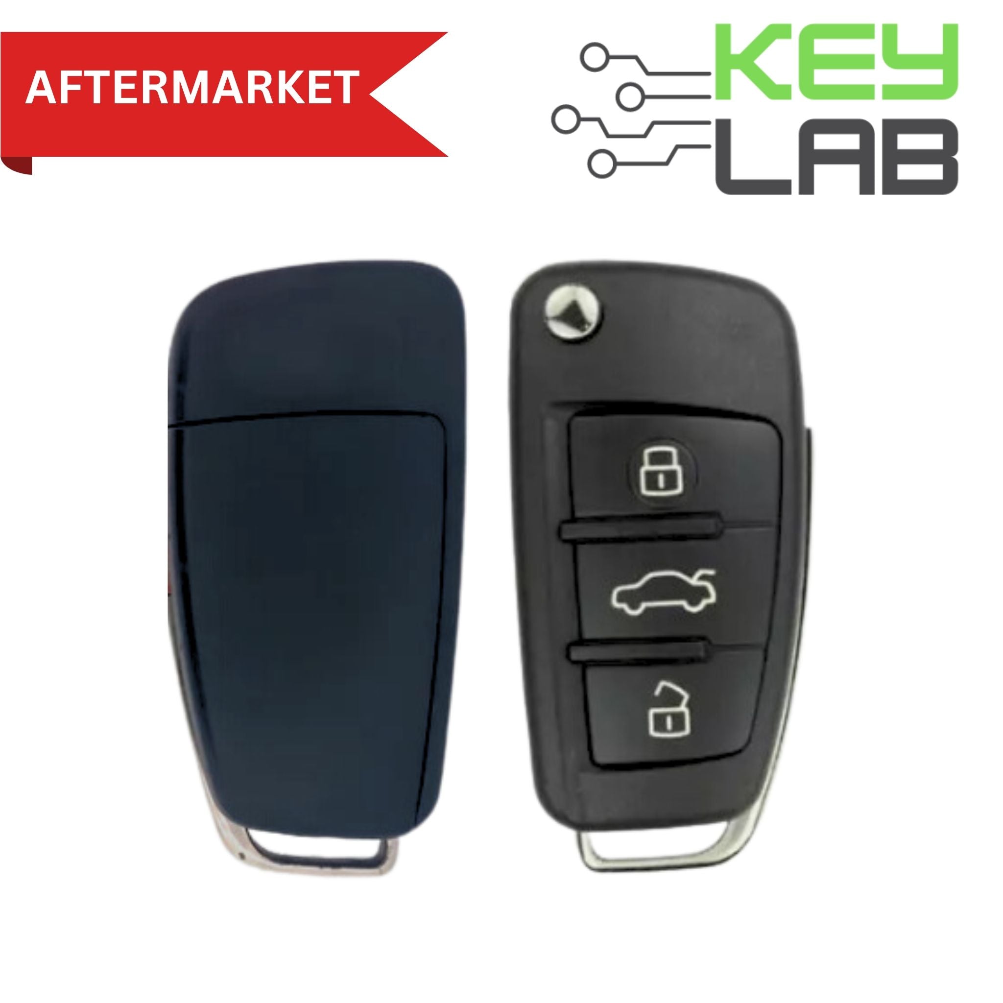 Audi Aftermarket 2006 - 2015 A3, A4, Q5 Remote Flip Key 3B Trunk NO PANIC FCCID: IYZ 3314 PN# 4F0837220AG - Royal Key Supply