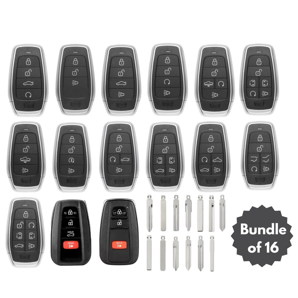 Autel Universal Key Starter Kit - Bundle of 15 Universal Smart Keys + 13 Universal Blades - Royal Key Supply