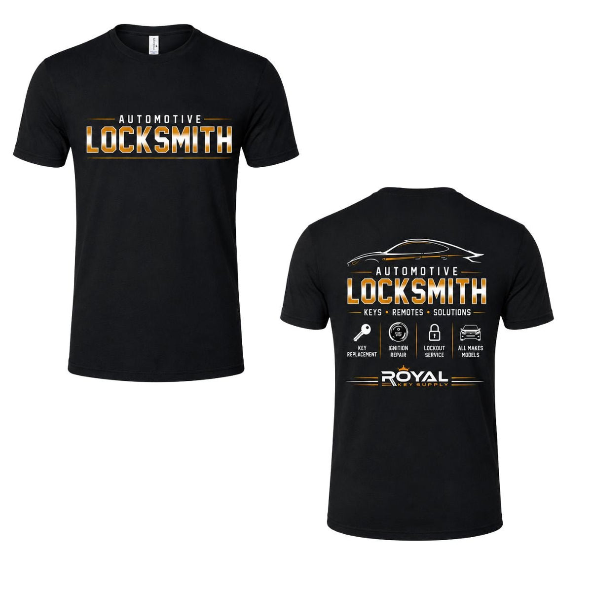 Auto Locksmith Graphic T-Shirt (Gold) - Royal Key Supply