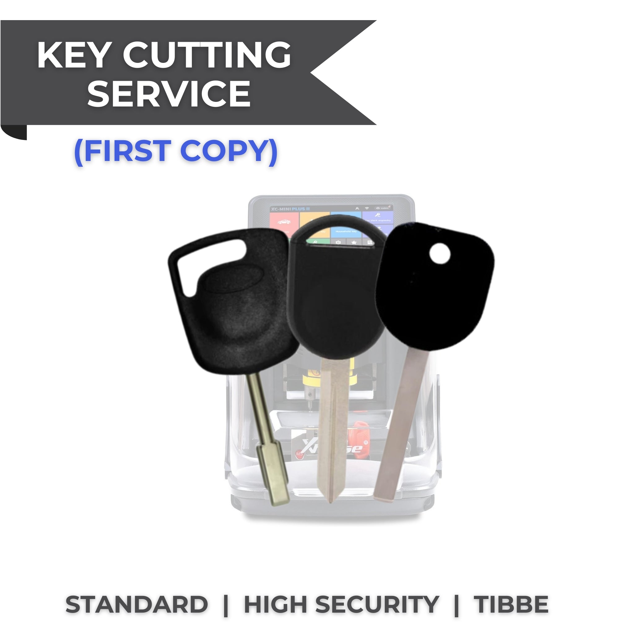 Automotive Key Cutting Service - (Standard/High Security/Tibbe) - Royal Key Supply