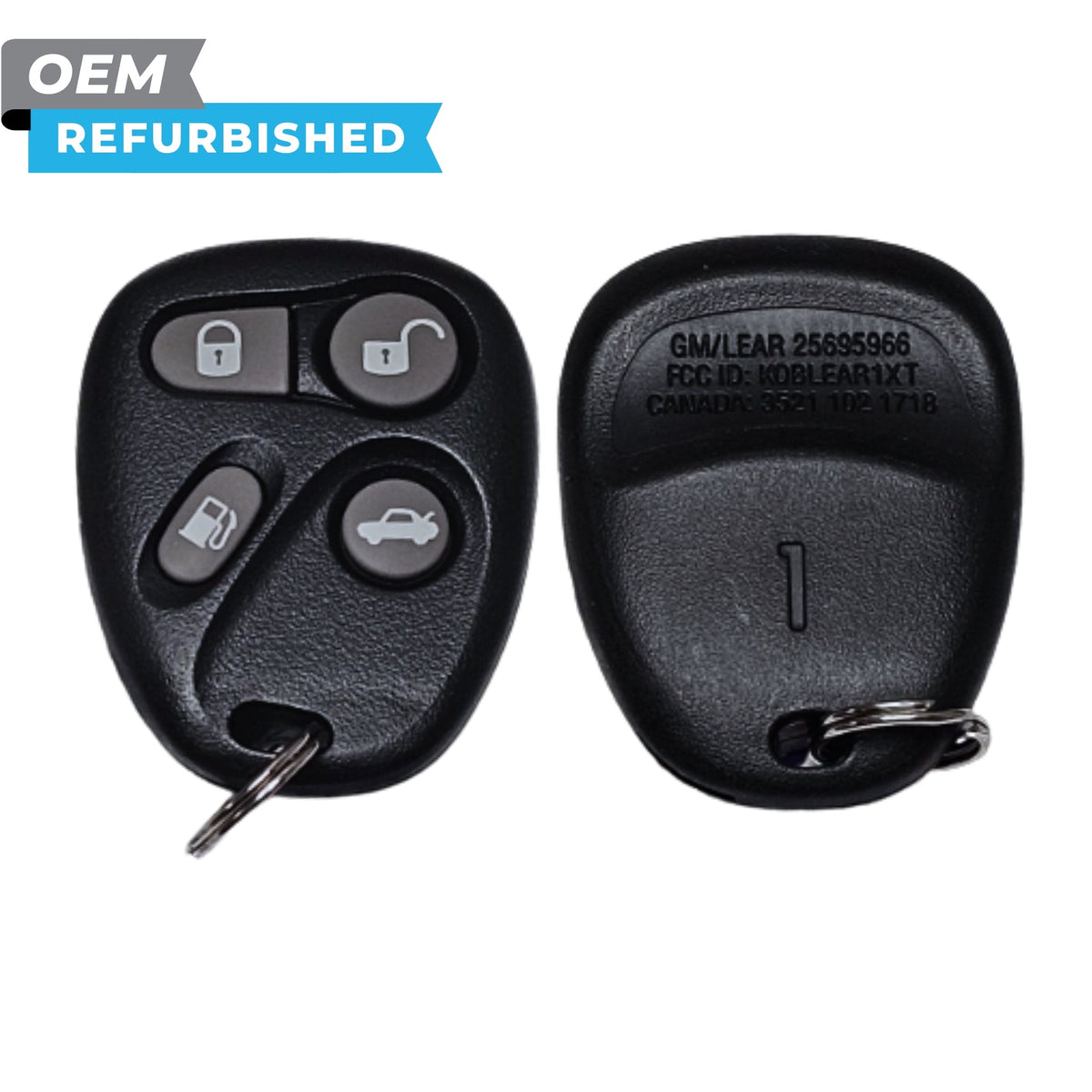 Cadillac Refurbished 2001-2004 Deville, Seville, Eldorado Keyless Entry Remote 4B Trunk/Gas FCCID:KOBLEAR1XT PN 25695966 - Royal Key Supply