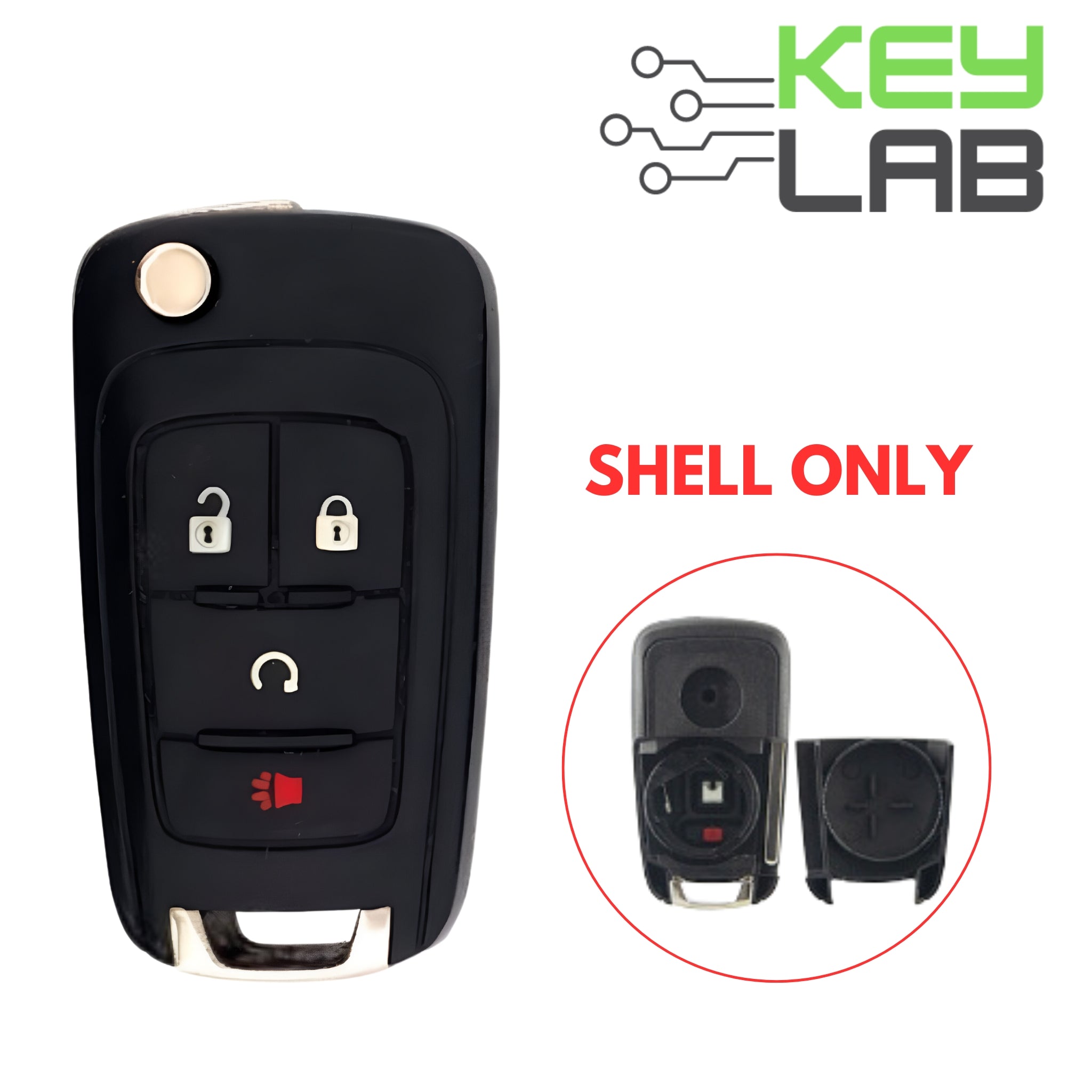 Chevrolet 2010 - 2017 Flip Key SHELL for OHT01060512 - Royal Key Supply