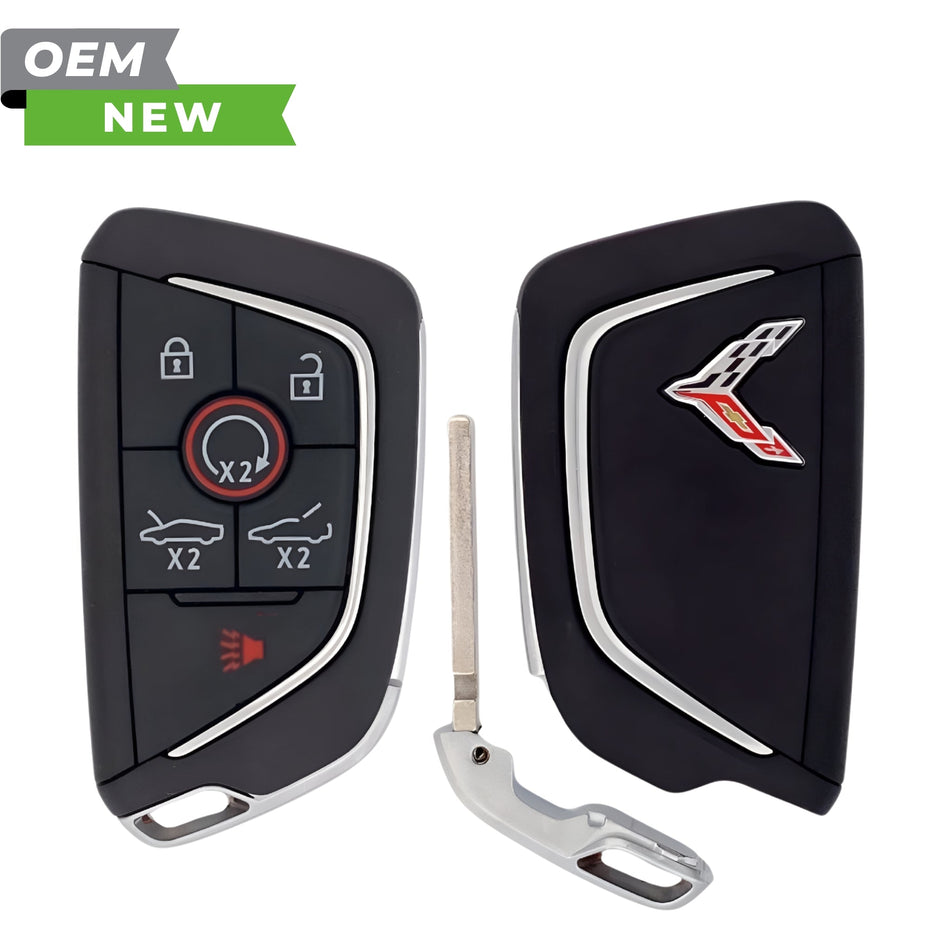 Chevrolet New OEM 2020 - 2025 Corvette C8 Smart Key (Chrome) 6B Trunk/Starter/Hood PN 13545161 - Royal Key Supply