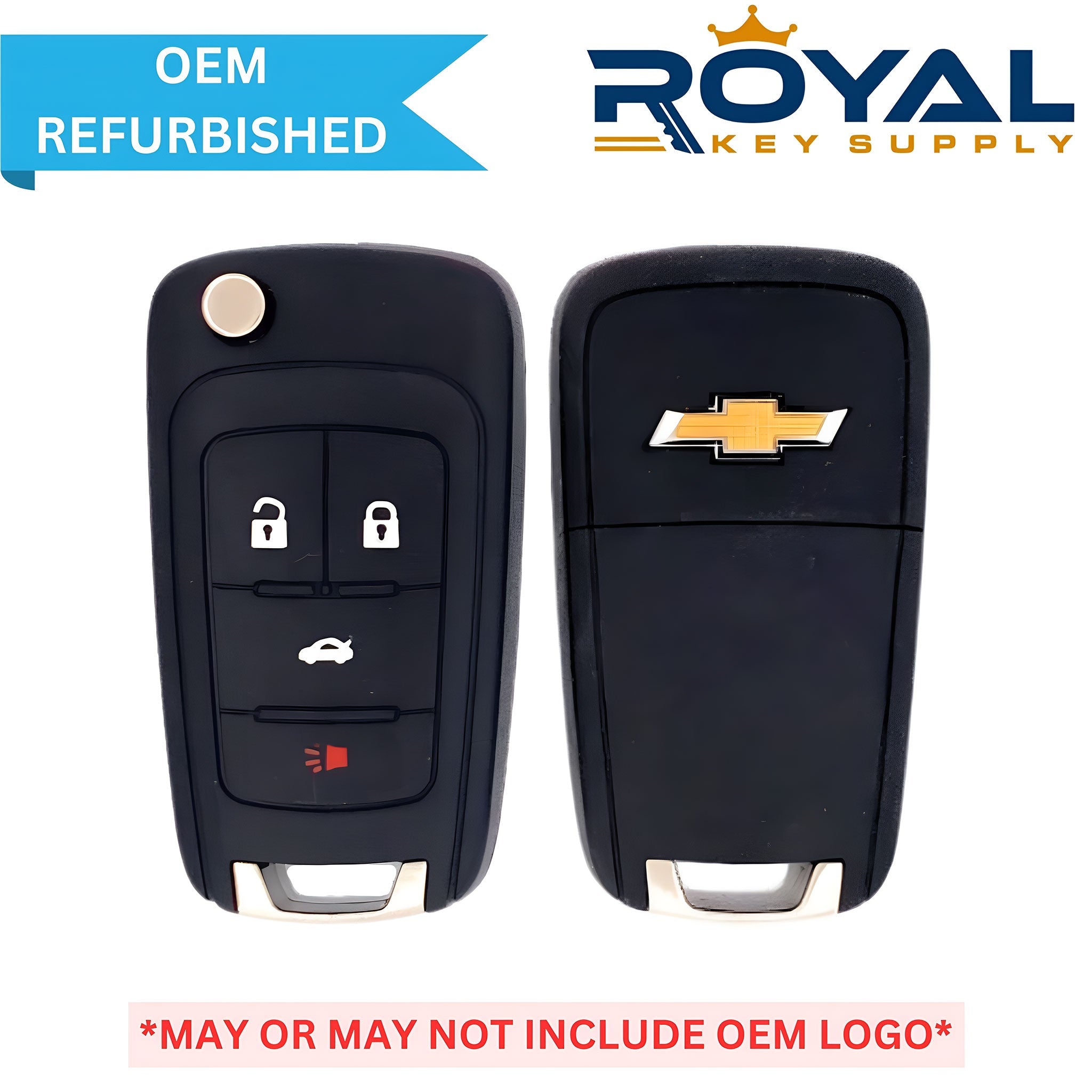 Chevrolet Refurbished 2011 - 2018 Cruze, Impala Remote Flip Key (PEPS) 4B Trunk FCCID: OHT05918179 PN# 13500318 - Royal Key Supply