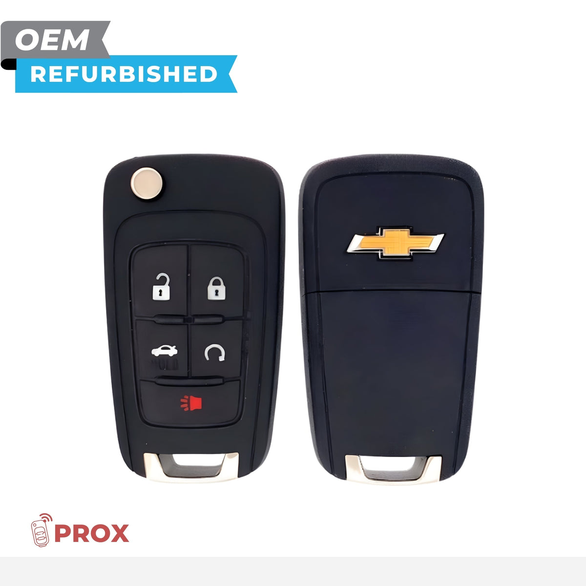 Chevrolet Refurbished 2011-2021 Cruze, Impala, Malibu, SS Remote Flip (PEPS) Key 5B Trunk/Remote Start FCCID: OHT05918179 PN 5927058, 13500319 - Royal Key Supply