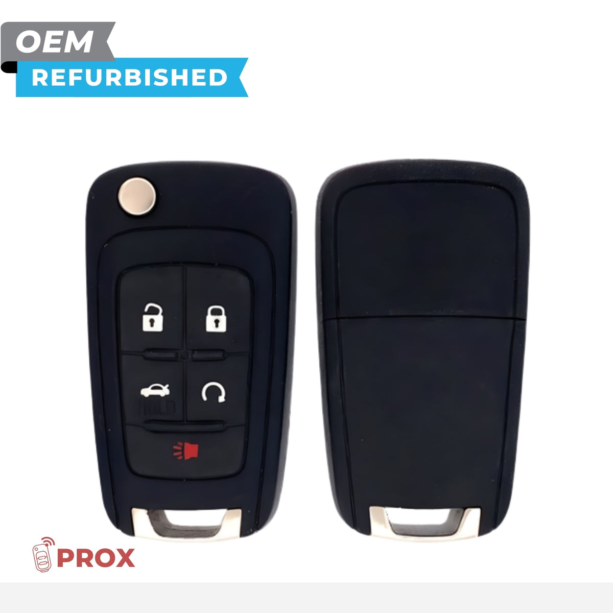 Chevrolet Refurbished 2011-2021 Cruze, Impala, Malibu, SS Remote Flip (PEPS) Key 5B Trunk/Remote Start FCCID: OHT05918179 PN 5927058, 13500319 - Royal Key Supply