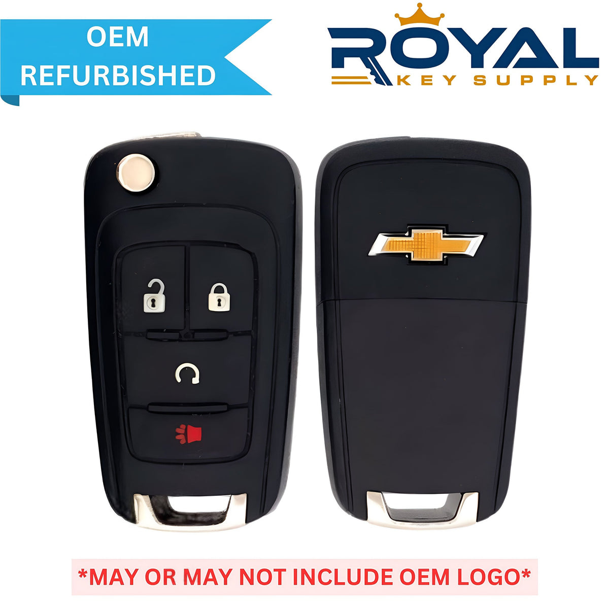 Chevrolet Refurbished 2013 - 2020 Sonic Flip Key 4B Remote Start FCCID: KR55WK50073 PN# 13584829 - Royal Key Supply