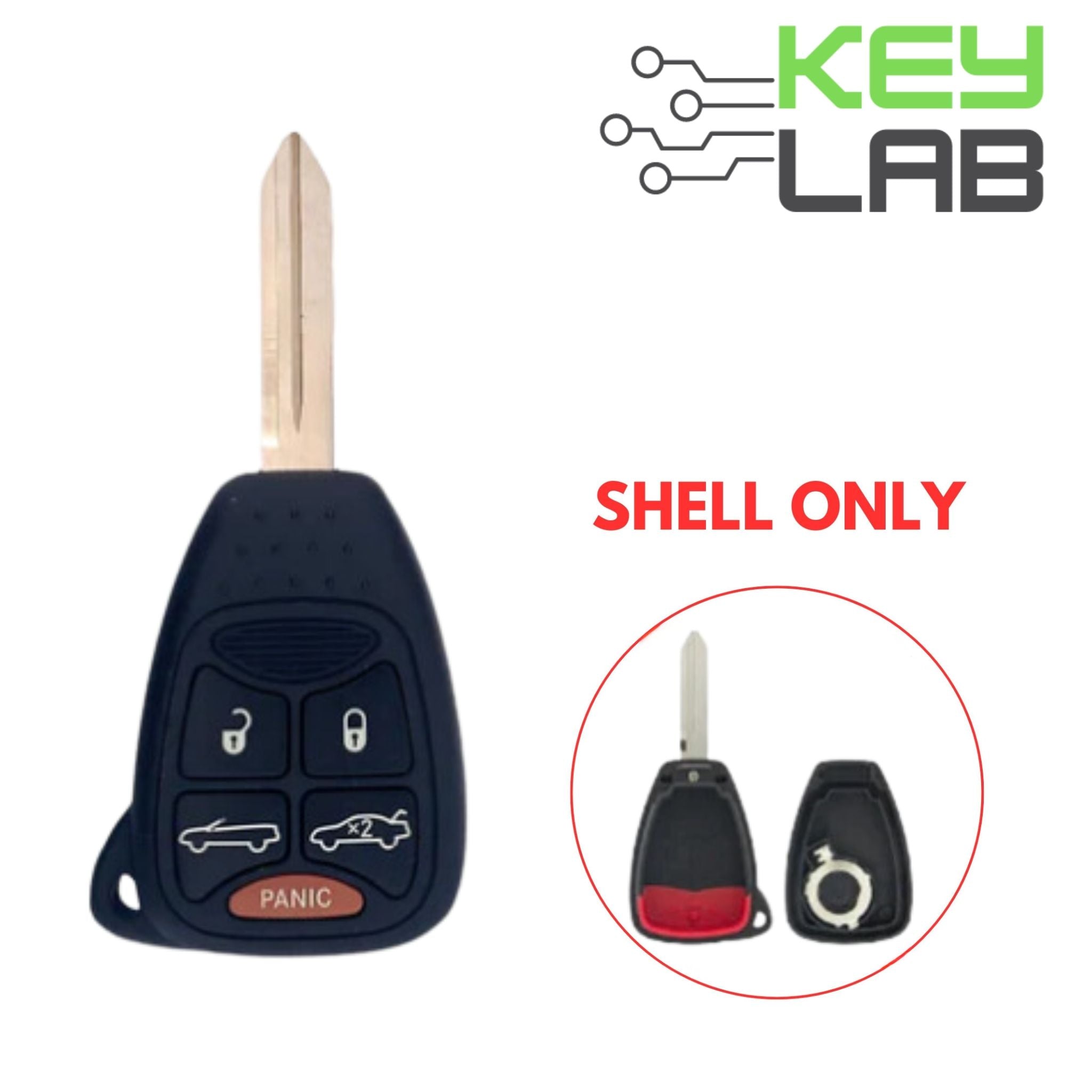 Chrysler 2007 - 2014 Remote Head Key 5B SHELL for OHT692427AA - Royal Key Supply