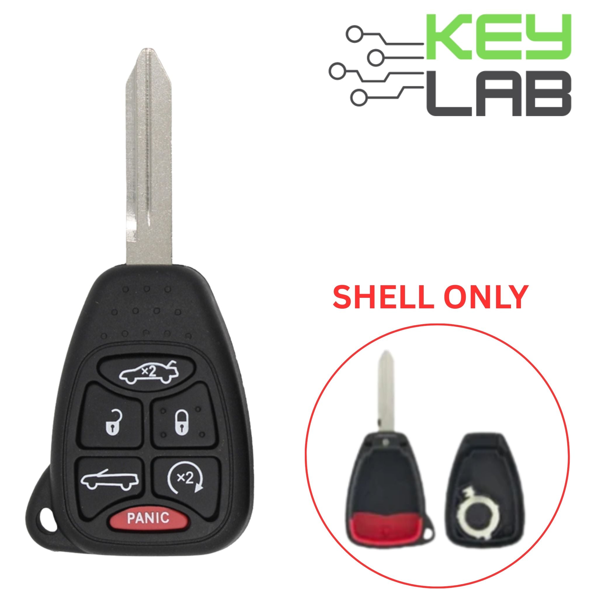 Chrysler 2007 - 2014 Sebring 200 Remote Head Key 6B SHELL for OHT692427AA - Royal Key Supply