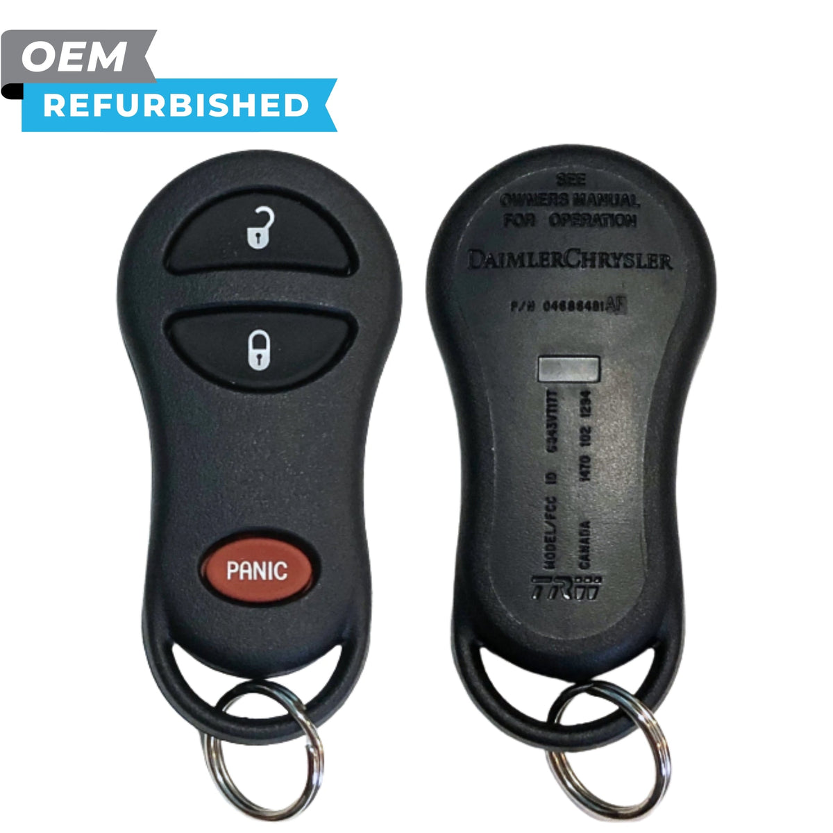 Chrysler/Dodge Refurbished 2001-2004 Town & Country, Grand Caravan Keyless Entry Remote 3B FCCID: GQ43VT17T PN 04686481 - Royal Key Supply