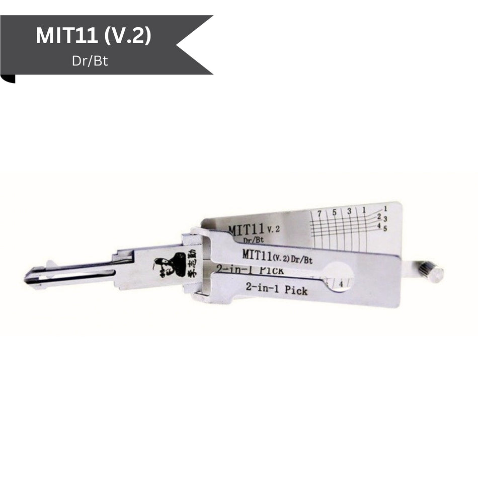 Classic Lishi - Mitsubishi MIT11 (V.2) - 2 - In - 1 Pick/Decoder - AG - Royal Key Supply