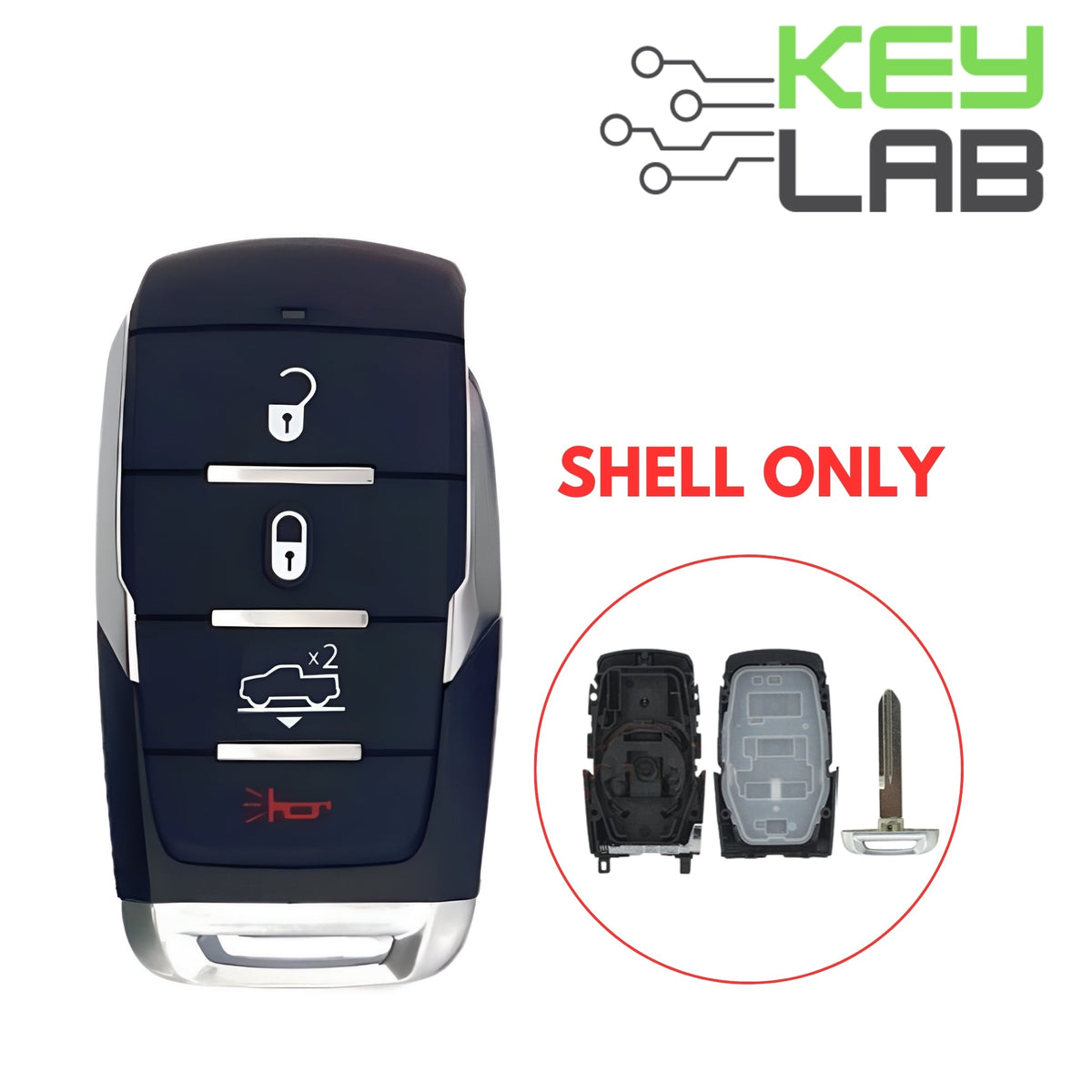 Dodge 2019 - 2021 Smart Key 4B SHELL for OHT - 4882056 - Royal Key Supply