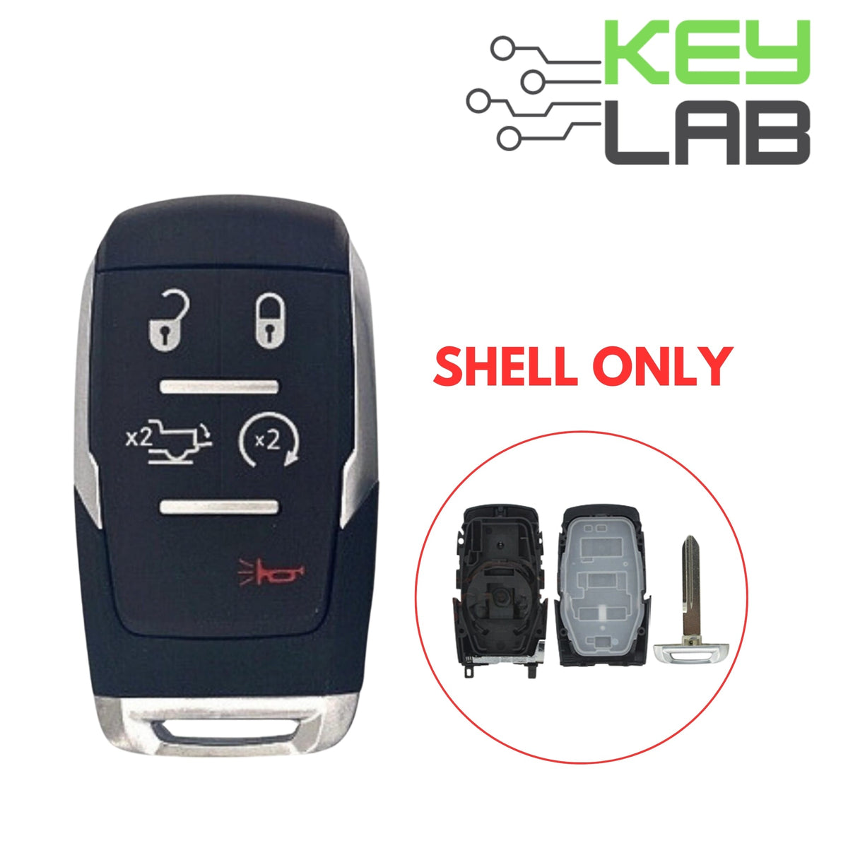 Dodge 2019 - 2022 Smart Key 5B SHELL for GQ4 - 76T - Royal Key Supply