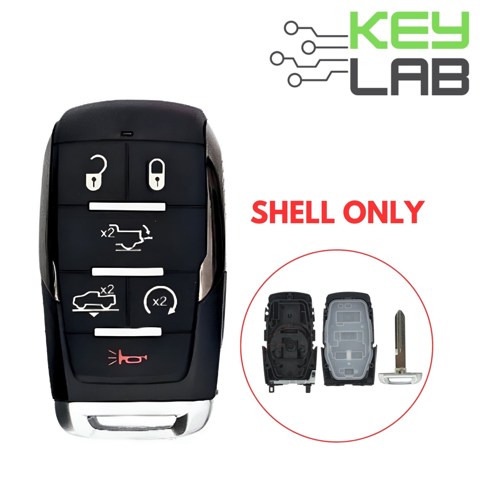 Dodge 2019 - 2023 Smart Key 6B SHELL for OHT - 4882056 - Royal Key Supply