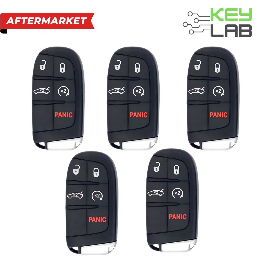 Dodge Aftermarket 2011 - 2020 Charger, Challenger Smart Key 5B Remote Start/Trunk FCCID: M3N - 40821302 PN 5026676AC (Pack of 5) - Royal Key Supply