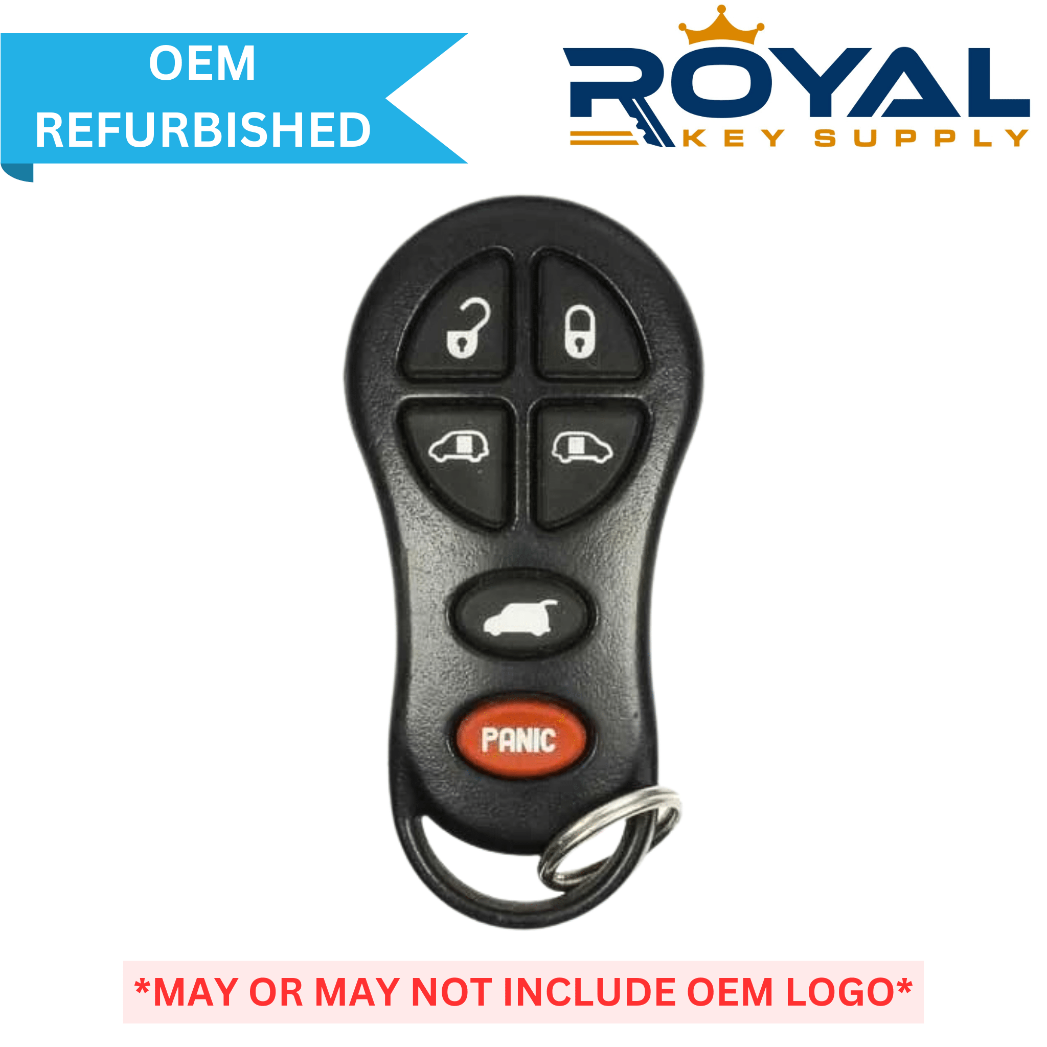 Dodge Refurbished OEM 2001 - 2004 Caravan, Voyager Keyless Entry Remote 6B Trunk, L Door, R Door, FCCID: GQ43VT18T PN# 04686797AB - Royal Key Supply